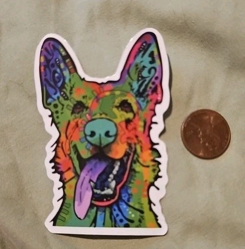 Dean Russo German Shepherd Decal Sticker Dog Skateboard Laptop Guitar HydroFlask gallery