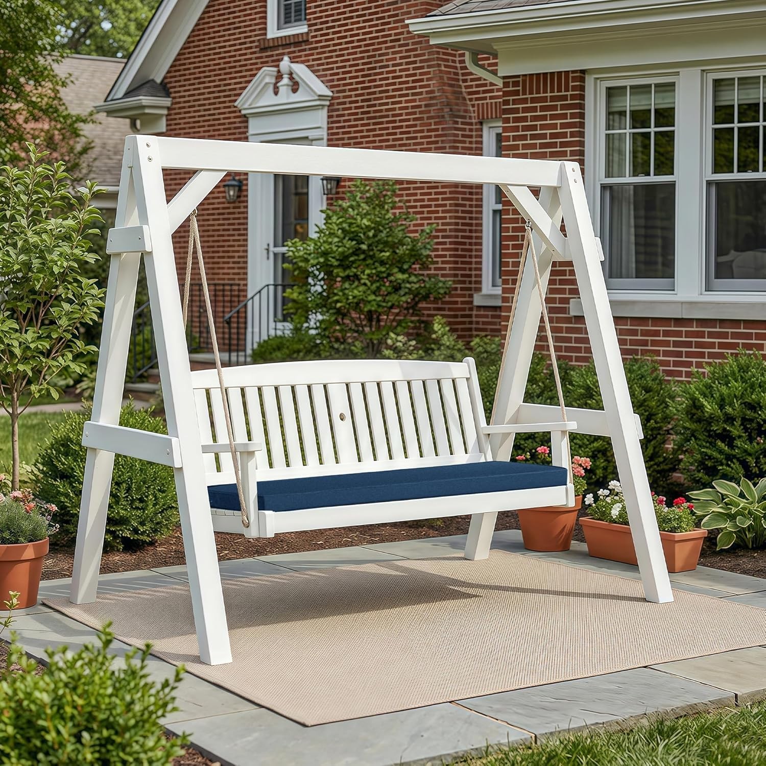 Waterproof Outdoor Bench Cushions Fade Resistant Porch Swing Furniture Cushion gallery
