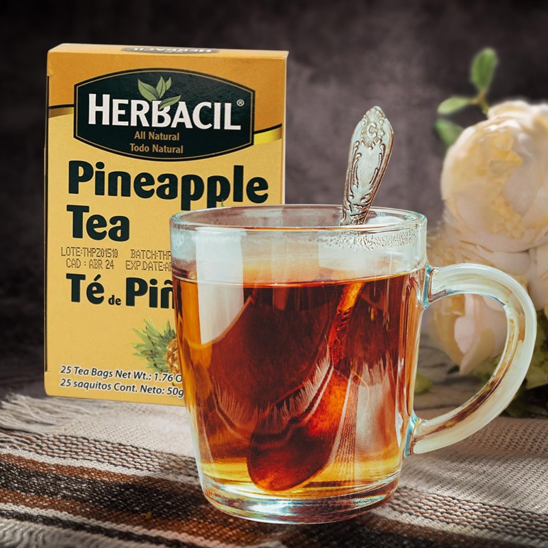Herbacil Pineapple Tea, Herbal Tea with Dehydrated 25 Count (Pack of 2) gallery