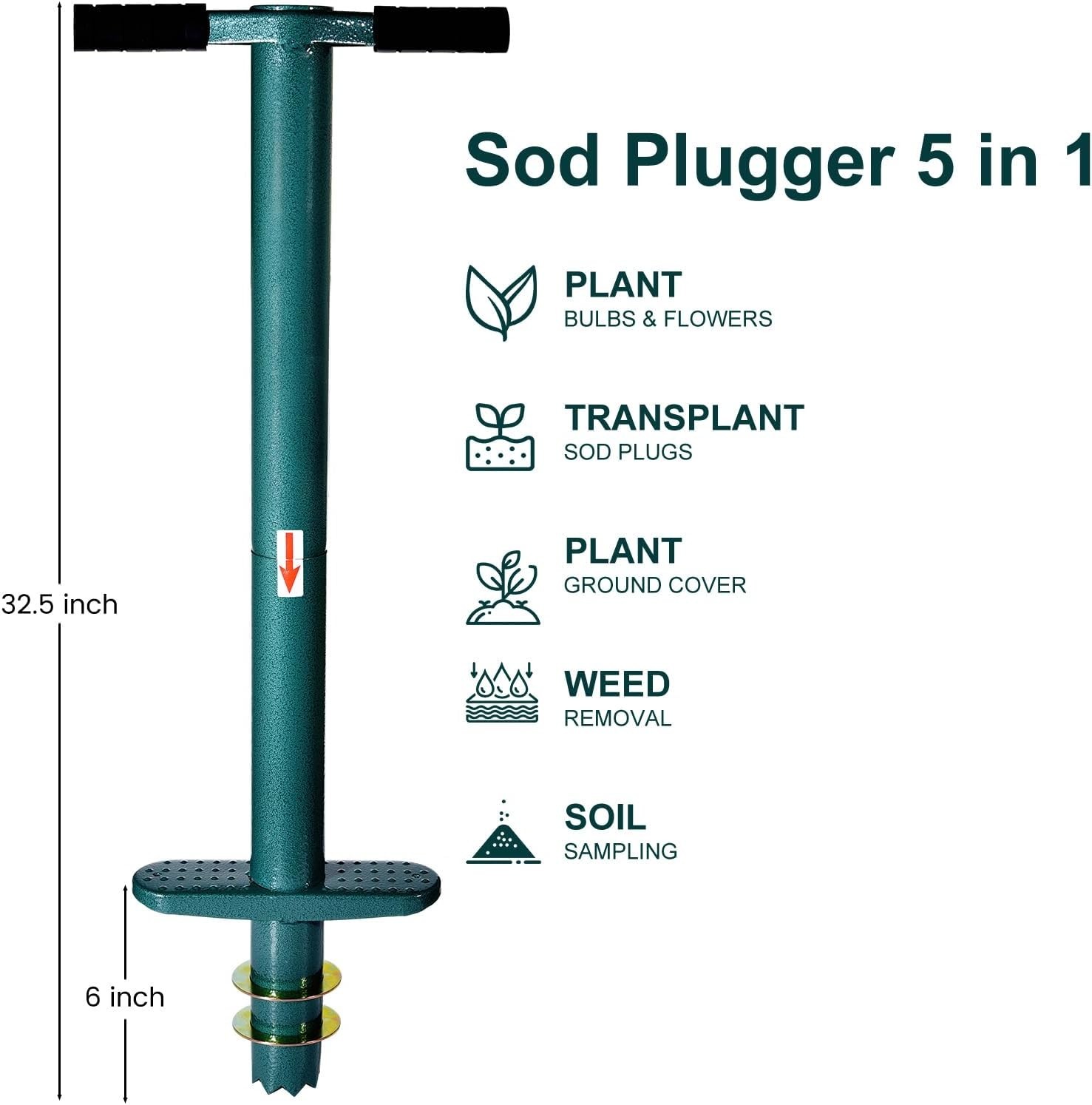 Sod Plugger Bulb Planter Planting Tool, Easy to Assemble Garden Trasnplanter ... gallery