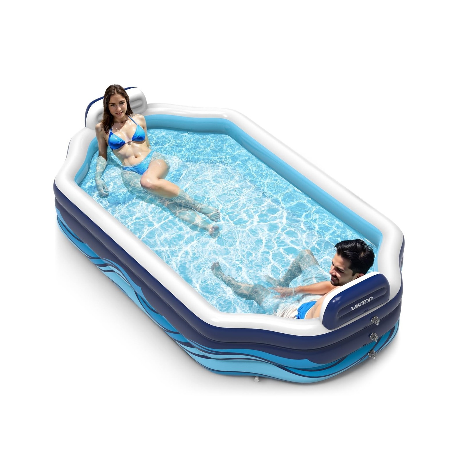 VISTOP Inflatable Pool for Kids & Adults | Oversized Thickened Large Swimming... gallery