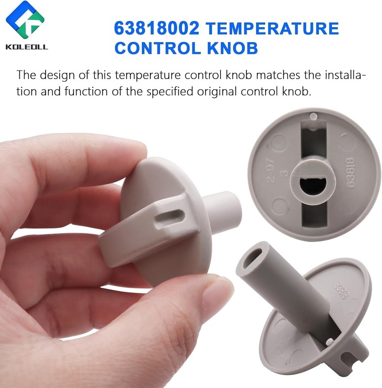 Durable Ivory-White Temp Control Knob, 1.5 Inch Replacement Part for Appliances gallery