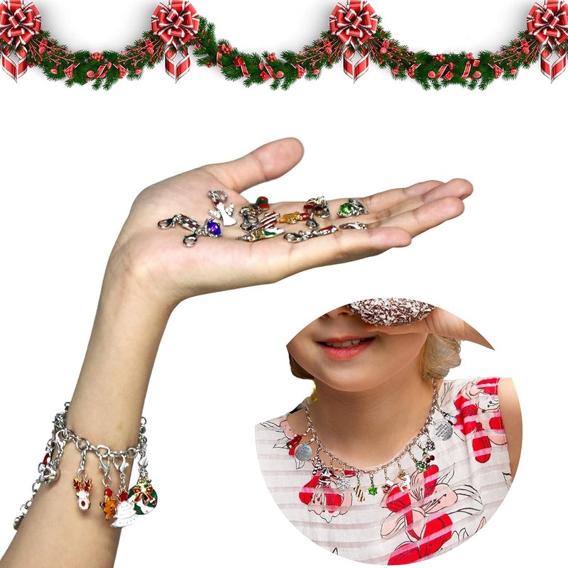 Christmas Countdown Advent Calendar for Kids with Bracelet and Necklace Included gallery