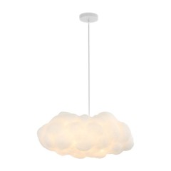 Jonathan Y 23 White 2-Light Silk Cloud Pendant Modern Contemporary Bohemian