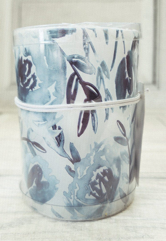 Mikasa LED candle battery operated paraffin wax flickering flame blue floral new gallery