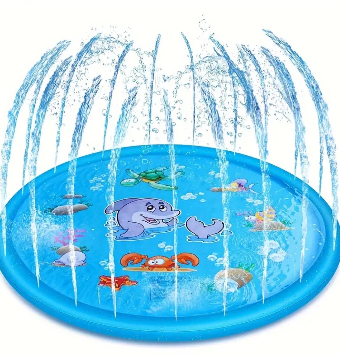 Water Inflatable Spray Pad Summer Kids Spray Mat Lawn Games Splash Fountain 40” gallery