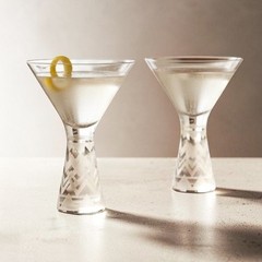 Missoni for Target Passione Glass Chevron Zig Zag Martini Cocktail Glasses Pair