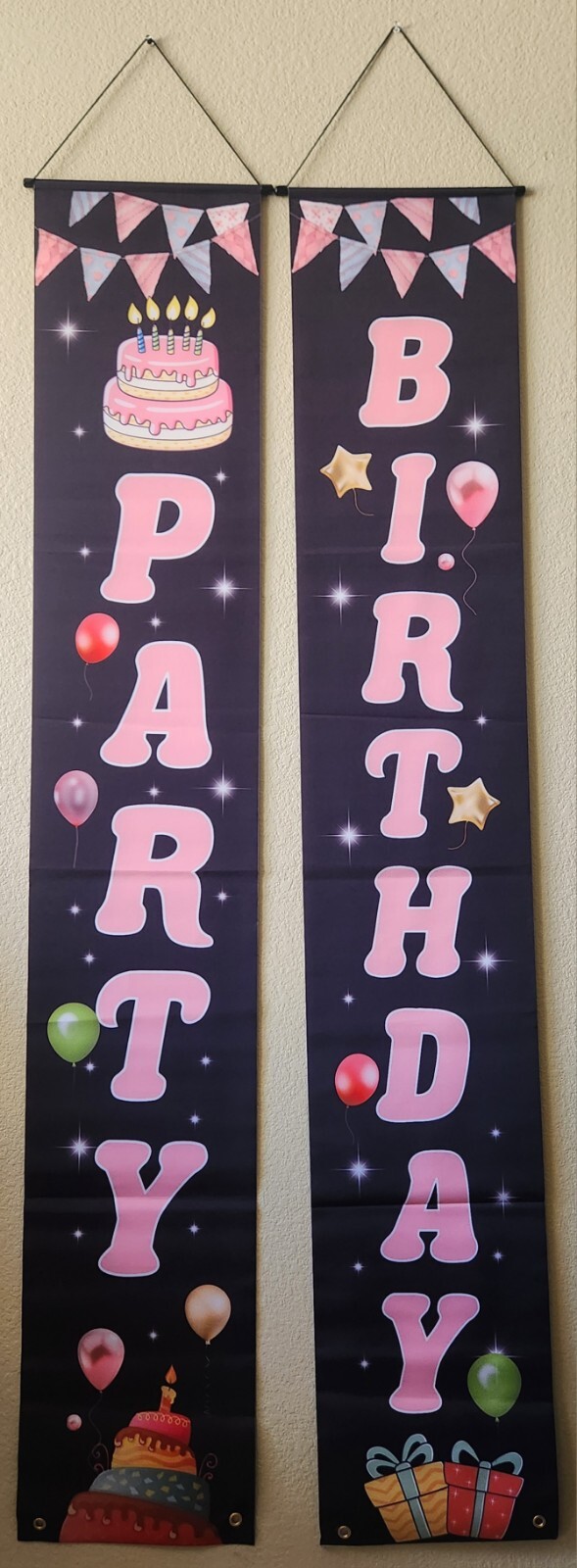 2PCS Front Door 6x2 Ft Home Party Supplies Birthday Party Greeting Banners Flags gallery