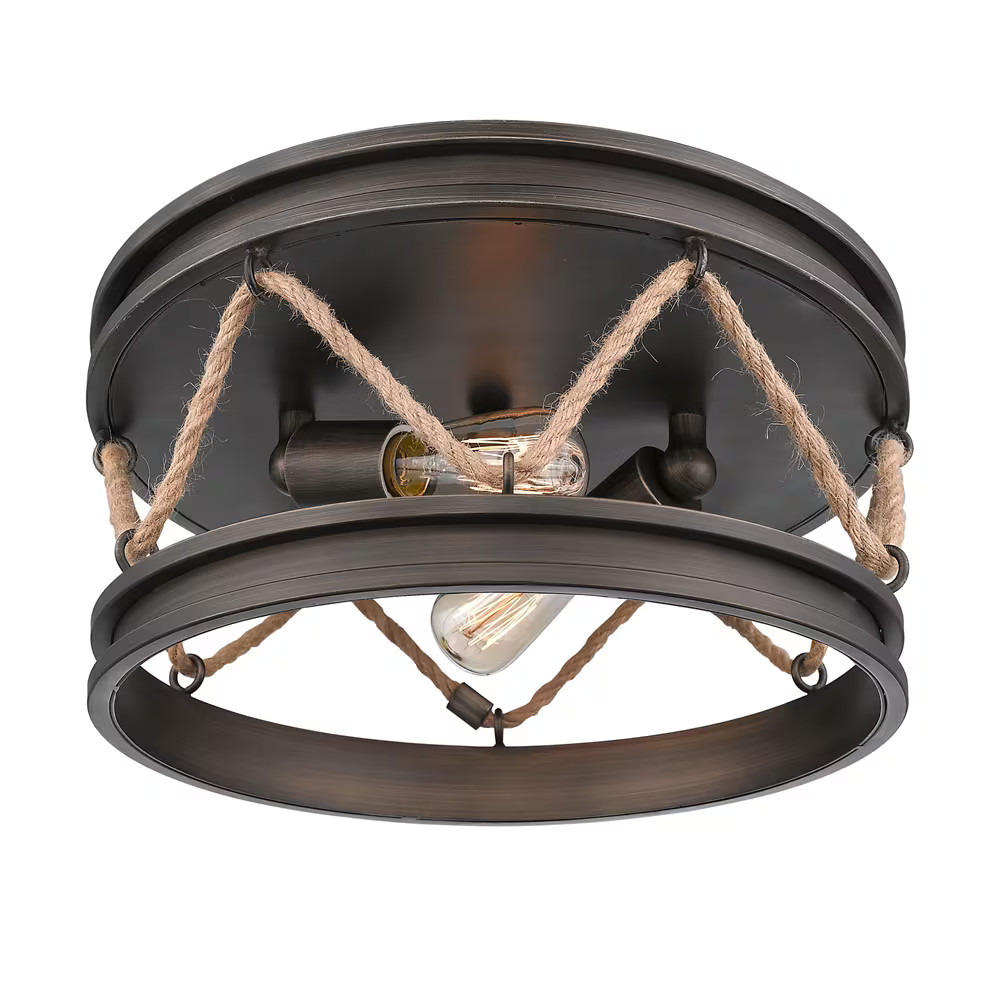 Golden Chatham 2-Light 14" Ceiling Light in Gunmetal Bronze gallery