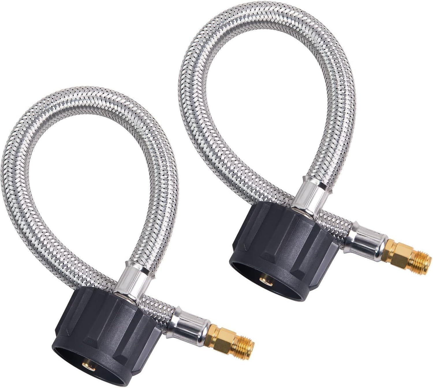 #NEW 12" RV Propane Hose 1/4" Inverted Male Flare x QCC-1 2 Pack gallery