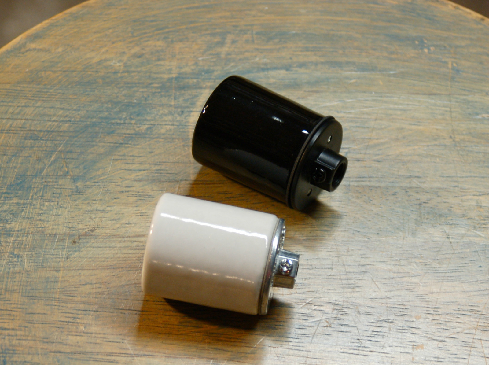 Porcelain Light Socket White or Black, Vintage Industrial Lamps, Pendants, Bulbs gallery