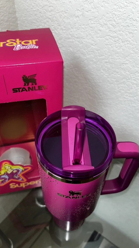 Authentic Barbie x Stanley Cup 70's Superstar 40oz Quencher Fast free shipping gallery