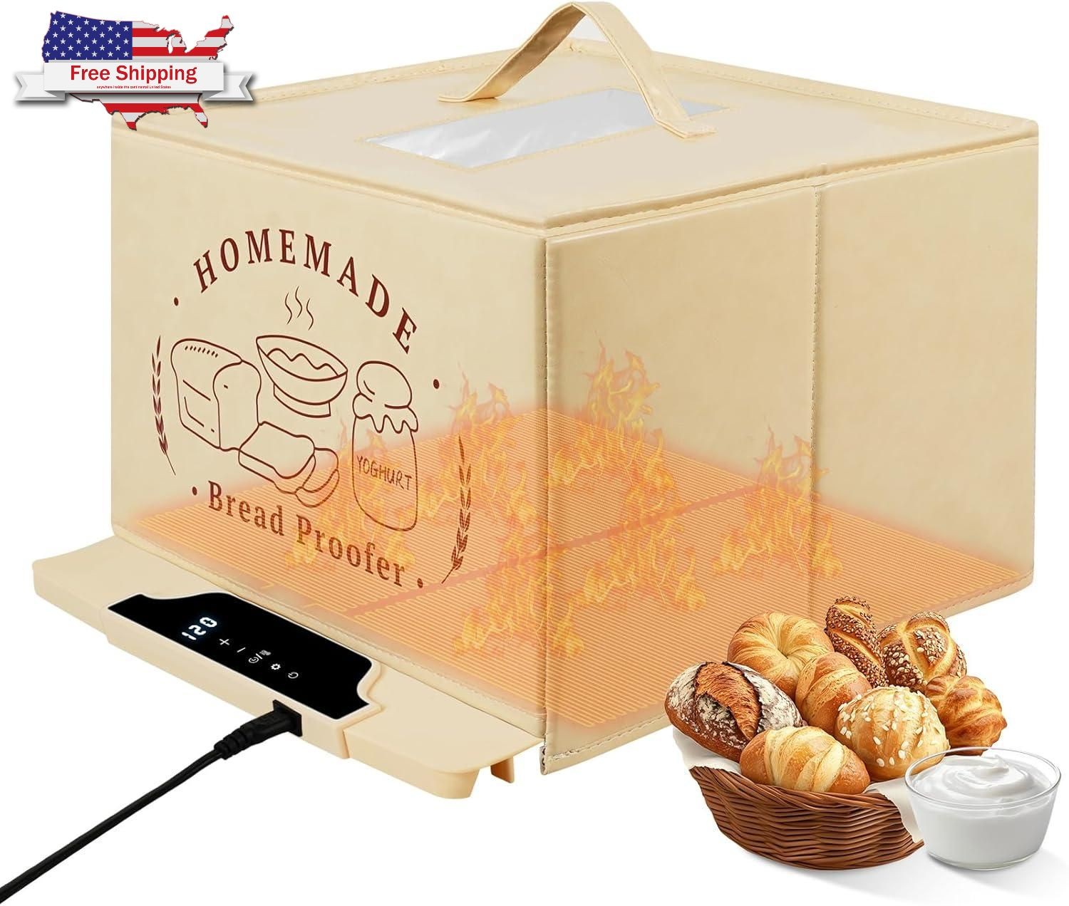 Bread Proofing Box 85-200°F Precise Temp Control W/ Timer Sourdough Warming Mat gallery
