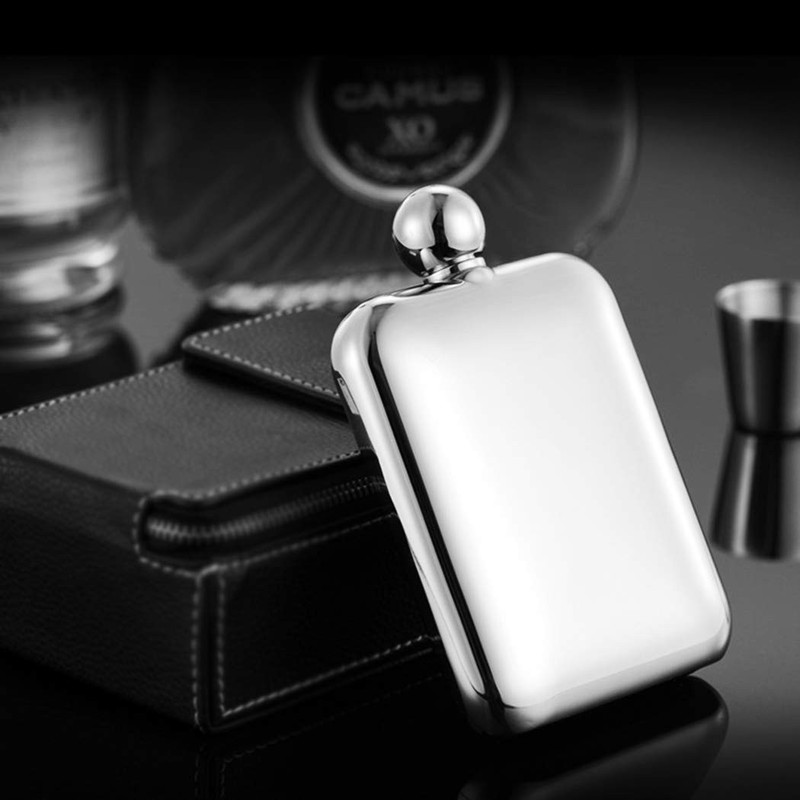 6oz Hip Flask with Glossy Rectangle Shape gallery