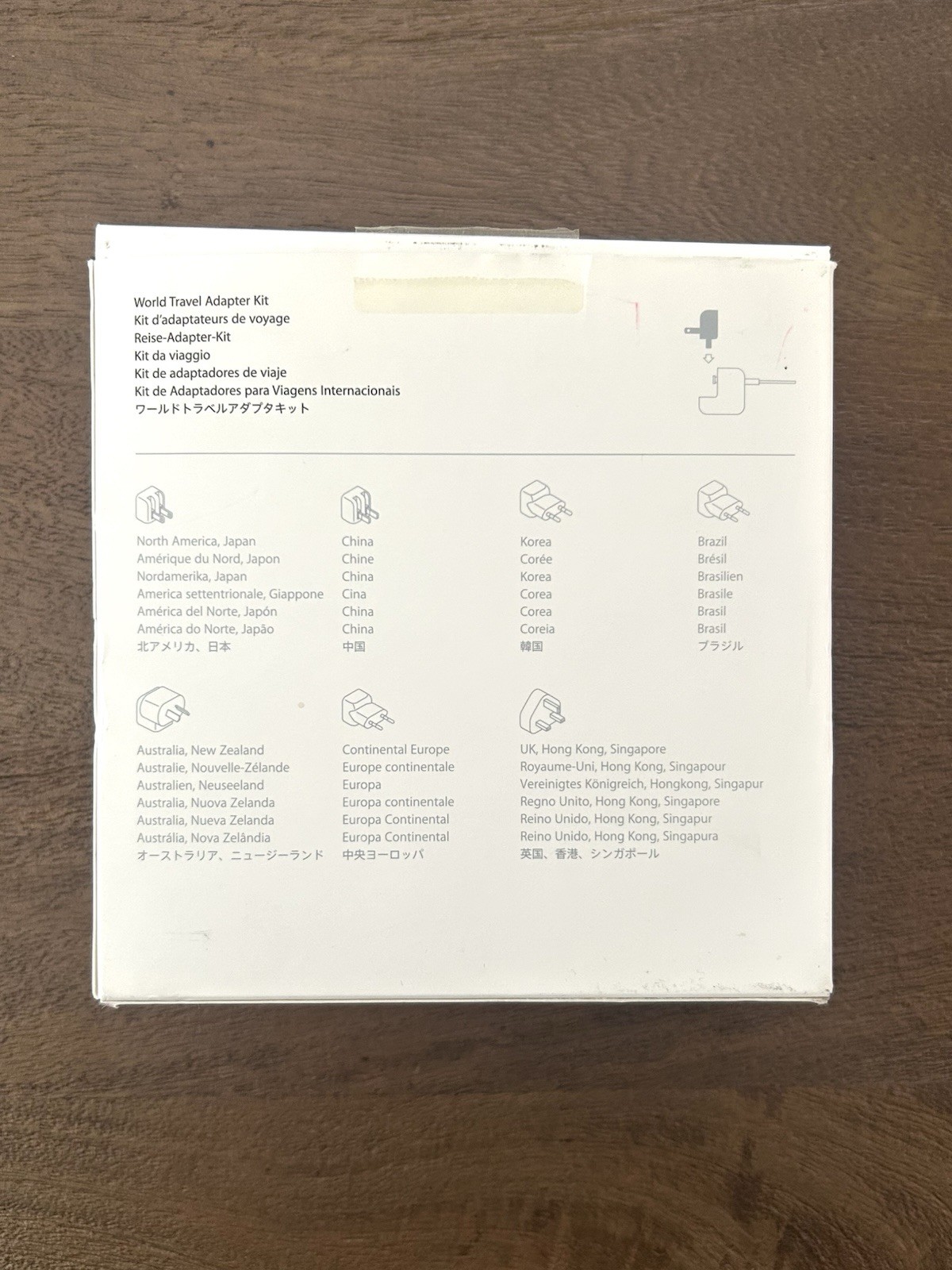 Apple World Travel Adapter Kit MD837AM/A White MISSING EUROPE / BRAZIL ADAPTERS gallery