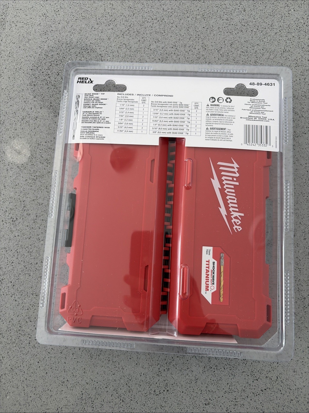 Milwaukee SHOCKWAVE IMPACT Titanium Drill Bit 23-Piece 48-89-4631 Red Helix gallery