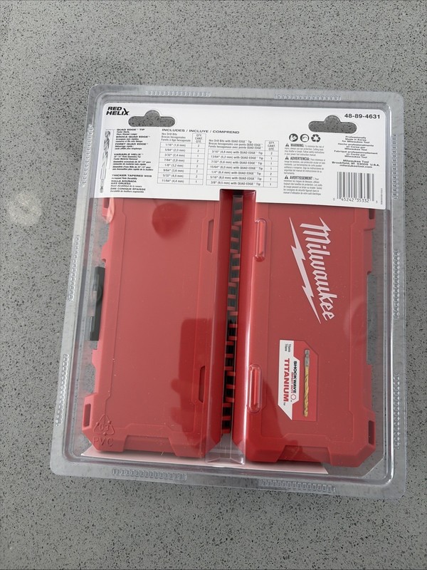 Milwaukee SHOCKWAVE IMPACT Titanium Drill Bit 23-Piece 48-89-4631 Red Helix gallery
