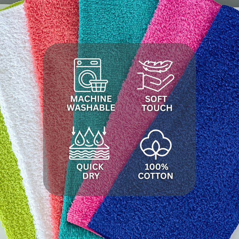 Mainstays 18-Pack Washcloth Bundle, True Bright FREE SHIPPING gallery
