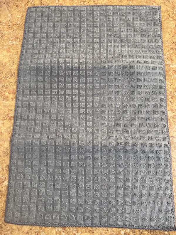 Absorbent Microfiber Windowpane Dish Drying Mat Black Blue Brown Gray Red 12x18" gallery