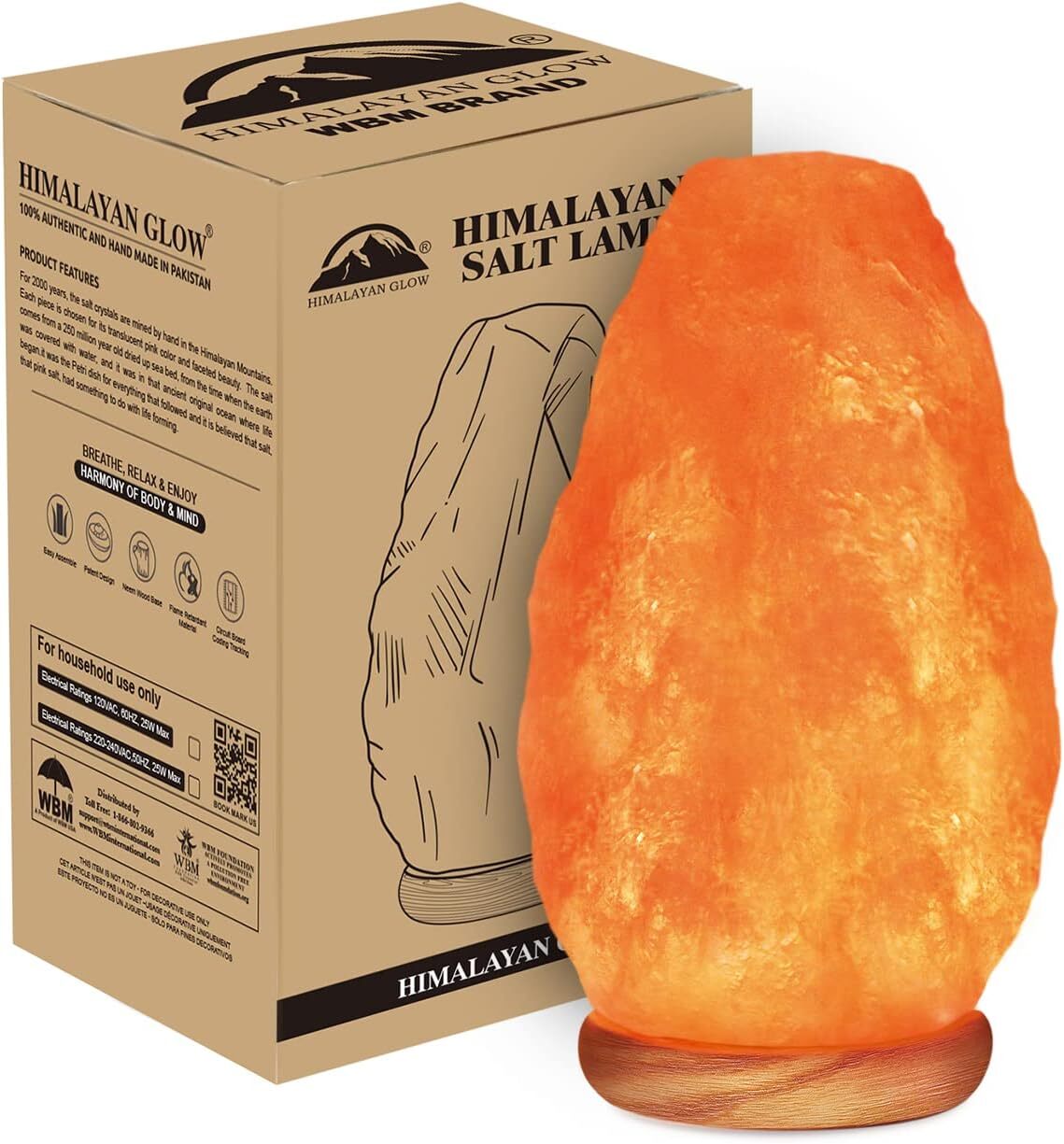 Himalayan Glow Salt Lamp with Dimmer Switch 5-7 lbs gallery