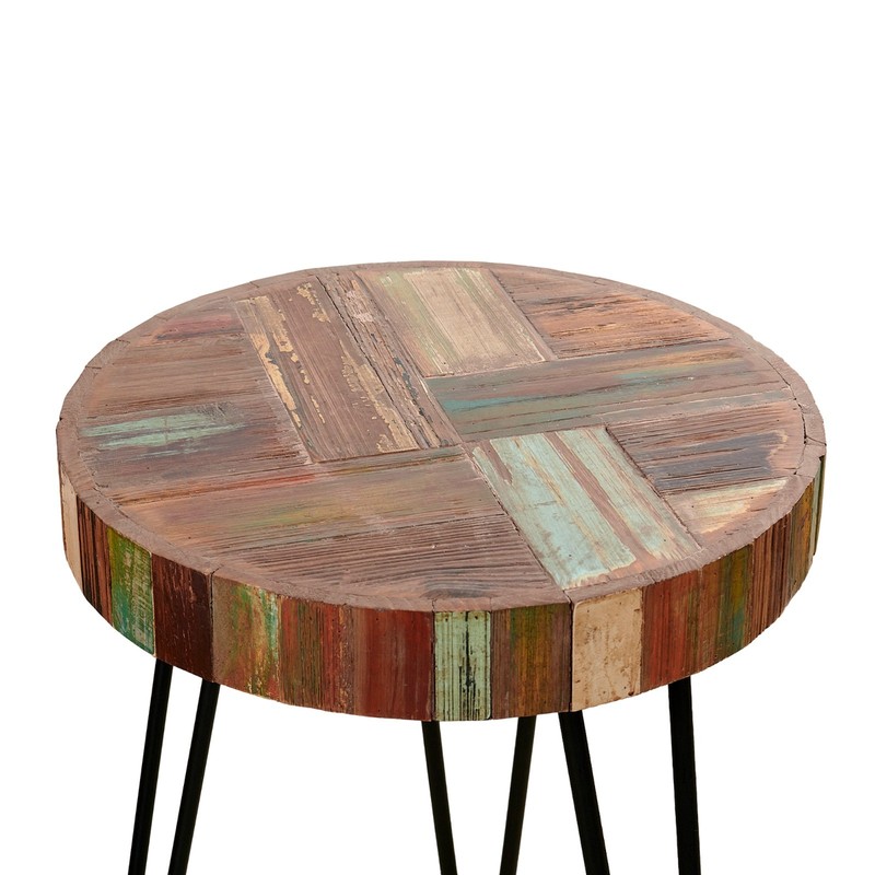Greenage End Table Sofa Side Table Reclaimed Wood Living Room Bedroom Furniture gallery