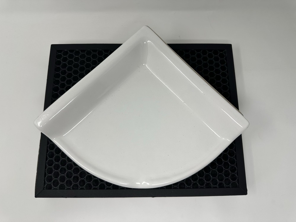 White Ceramic Wall Mount Corner Shower Shelf Tile Soap Shampoo Glazed Glossy NEW
