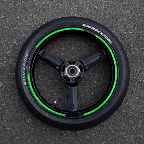 Reflective Wheel Stripes with Applicator Tool 7mm x 6M () Fluorescent Green gallery