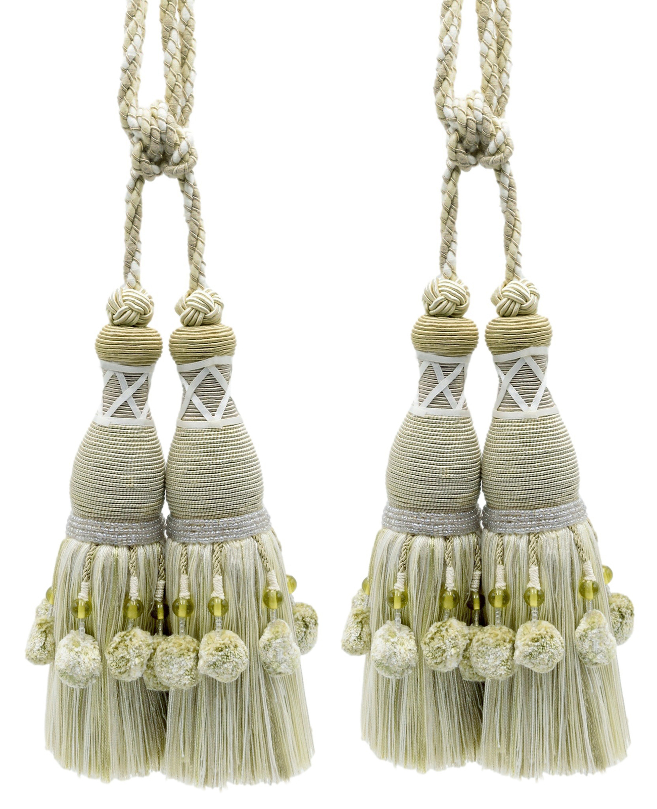 DÉCOPRO Tassel Tieback, Style# TBRW102, Color# VL06 - Bone Ivory [Set of 2] gallery
