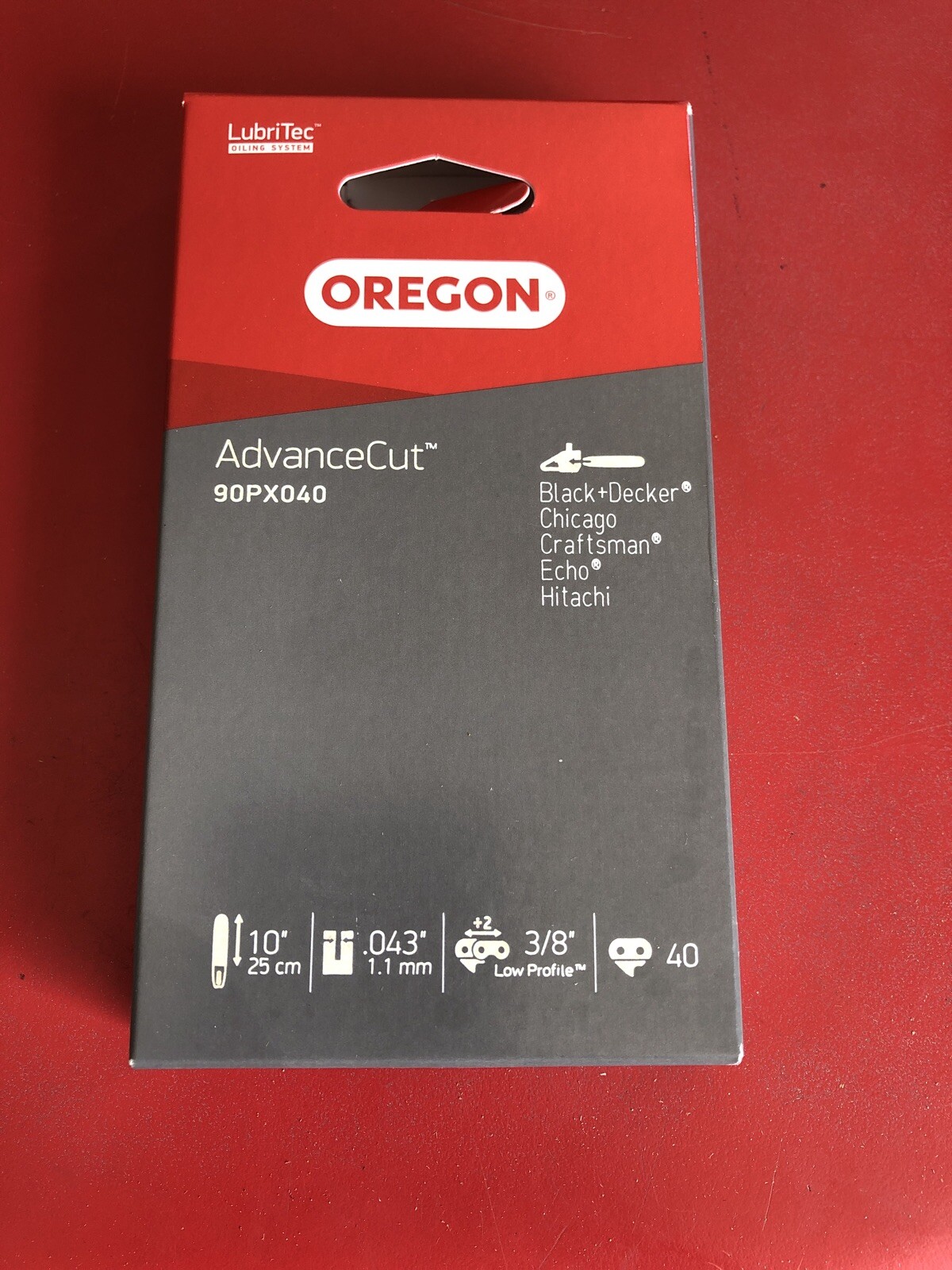 Bauer 64940 10" cordless chainsaw replacement chain Oregon 90PX040G gallery