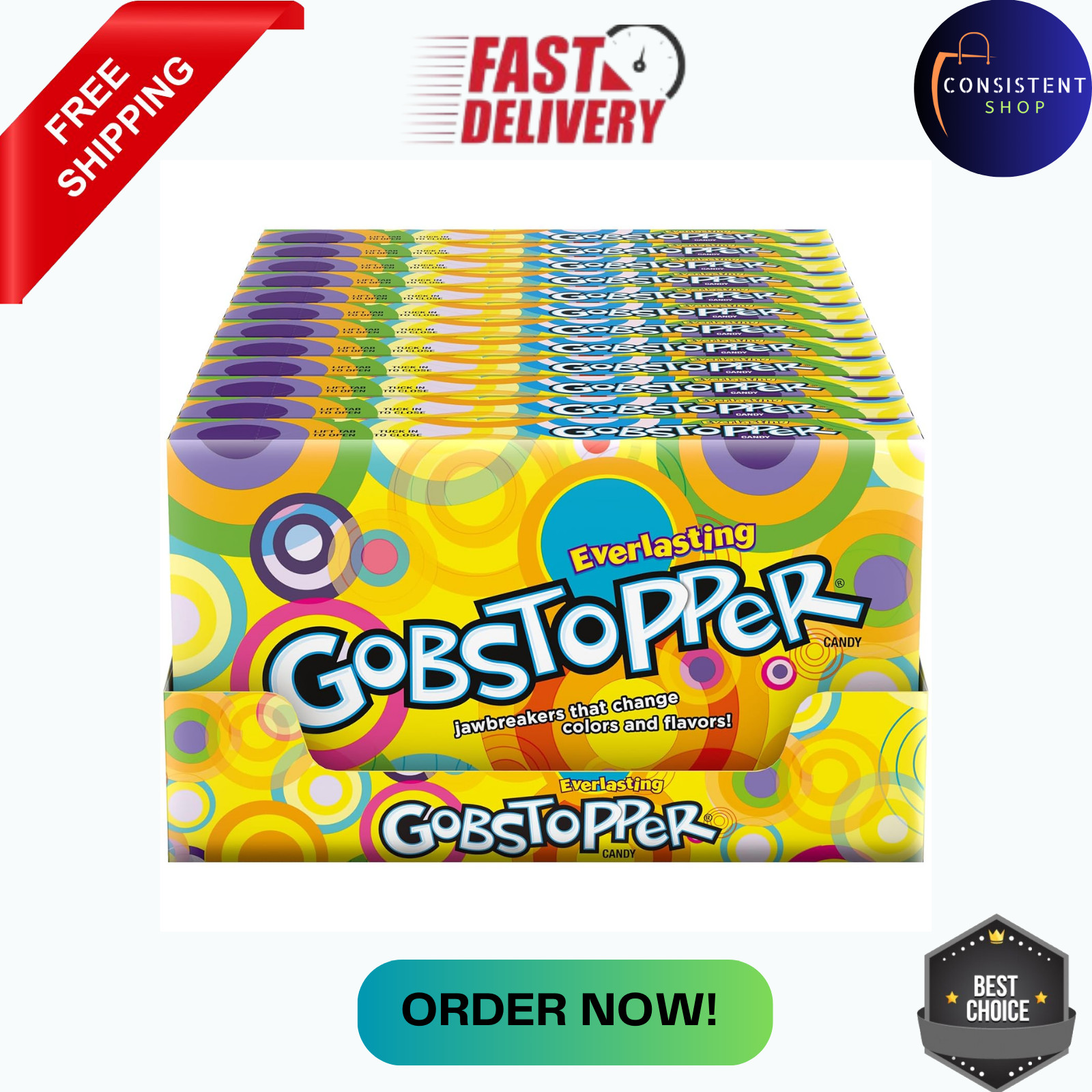 Gobstopper Candy Theater Box, 5 Ounce, Pack of 12 gallery