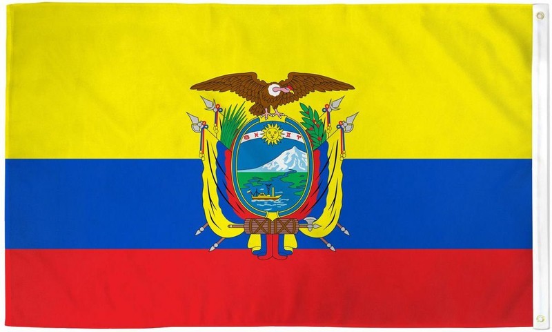 "ECUADOR" flag 2x3 ft polyester banner sign Ecuadorian Latin America UN gallery
