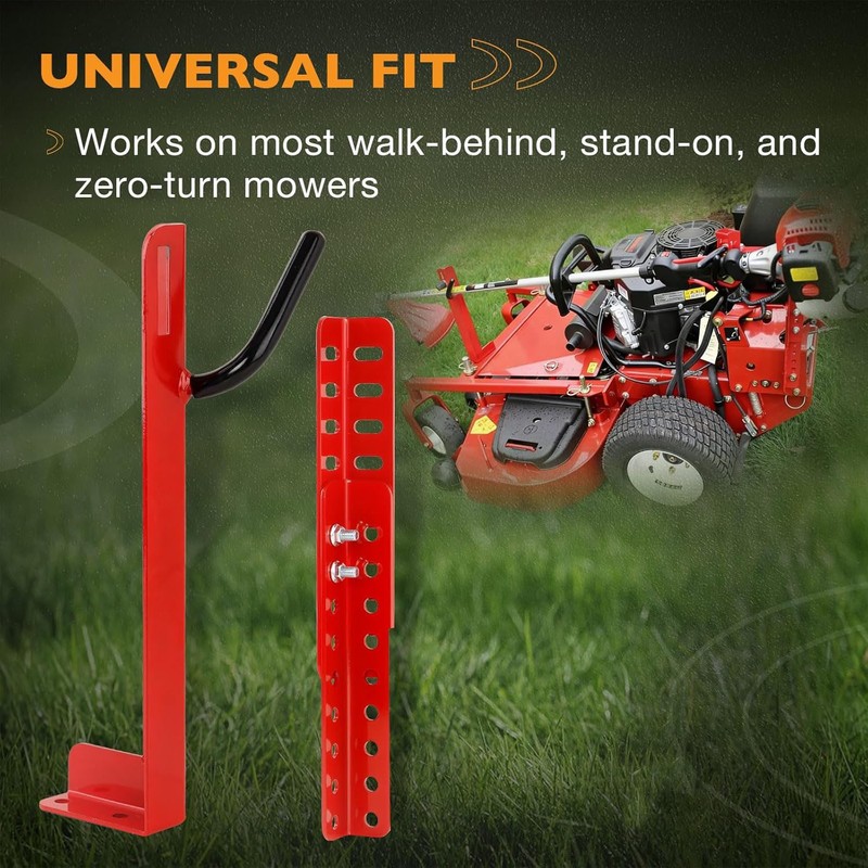 Mower Trimmer Rack Lockable For Most Walk-Behind Stand-On & ZTR Lawn Mower Red gallery