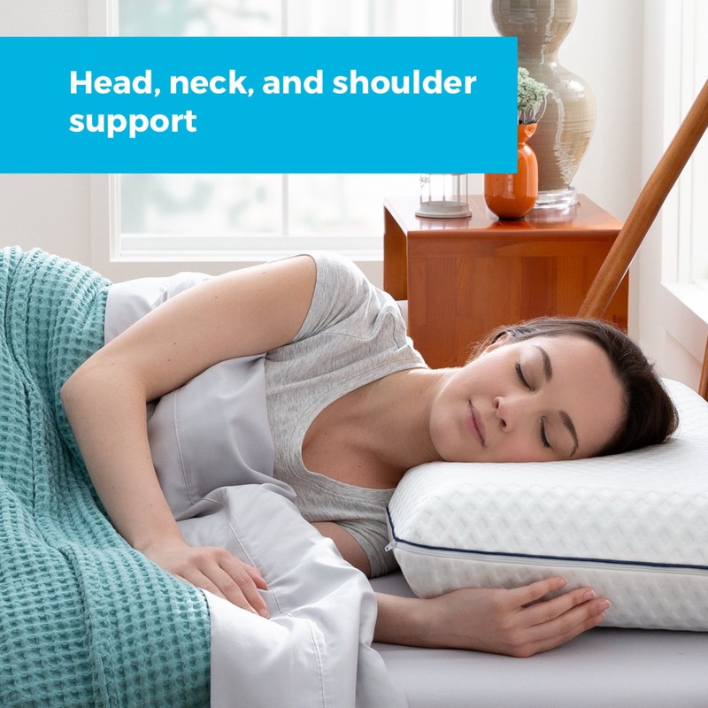 Gel-memory foam bed pillow, cool and comfortable pillow, removable gallery