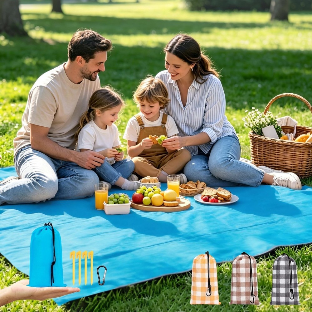 Extra Large Waterproof Picnic Blanket Foldable Camping Beach Mat Multi Colors