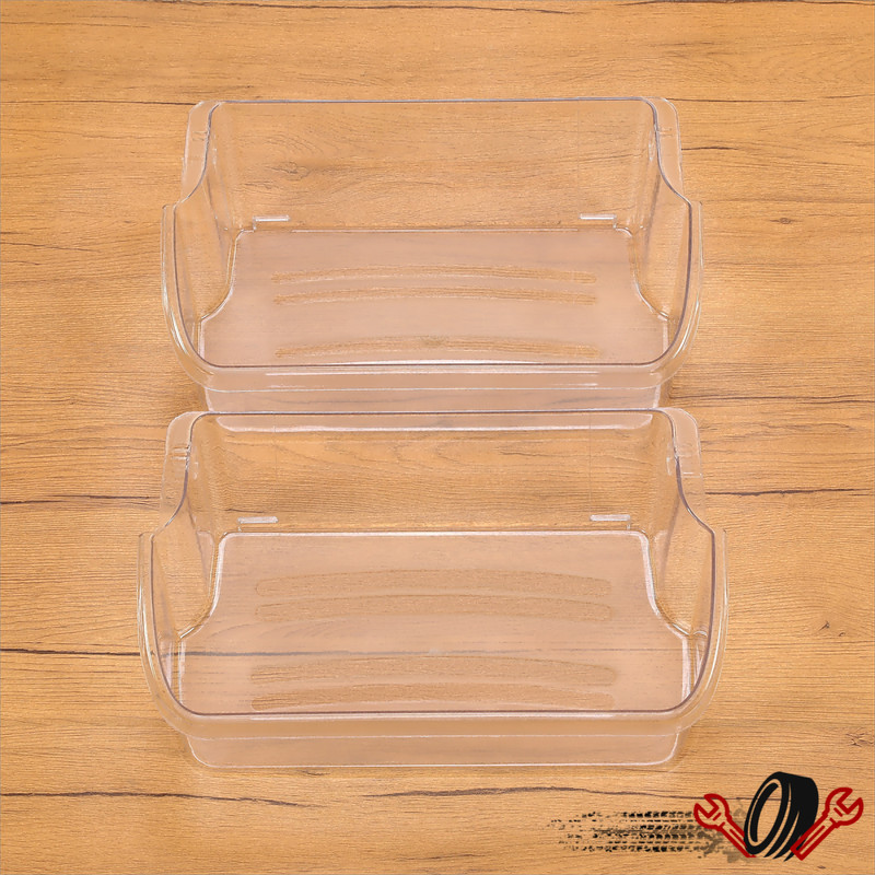 2 Pack Clear Refrigerator Door Bin Shelf #240324502 For Frigidaire Kenmore gallery