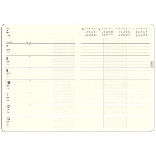 Daigo 2025 Planner Mill Weekly White E9602 Starting March 2025from JP gallery