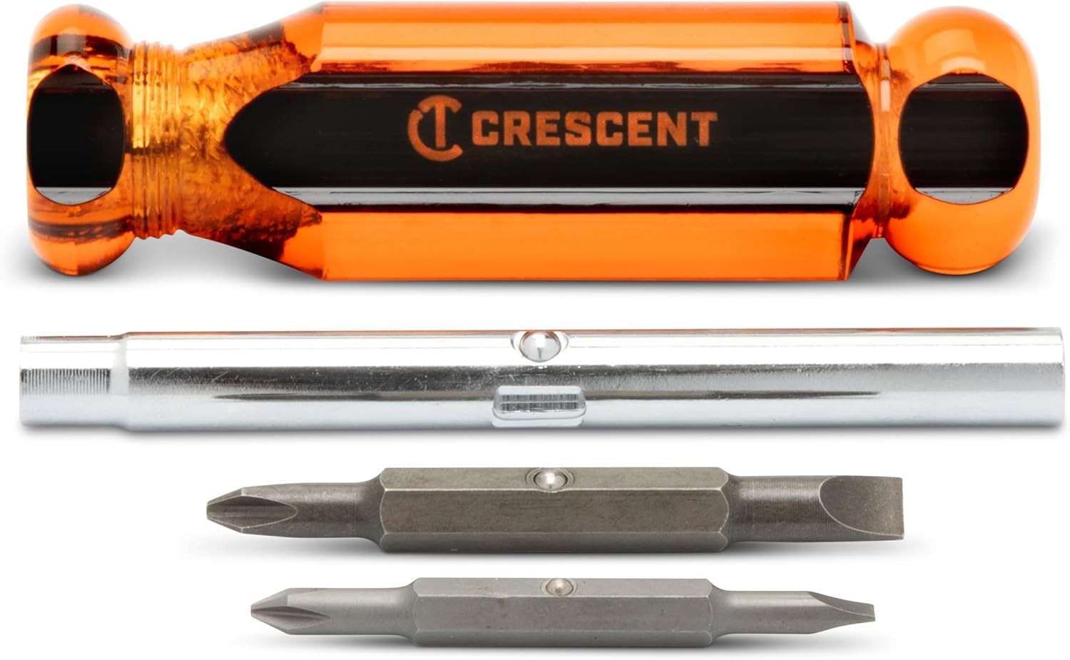 Crescent 6-in-1 Interchangeable Bit Screwdriver, Red Handle - CS61N gallery