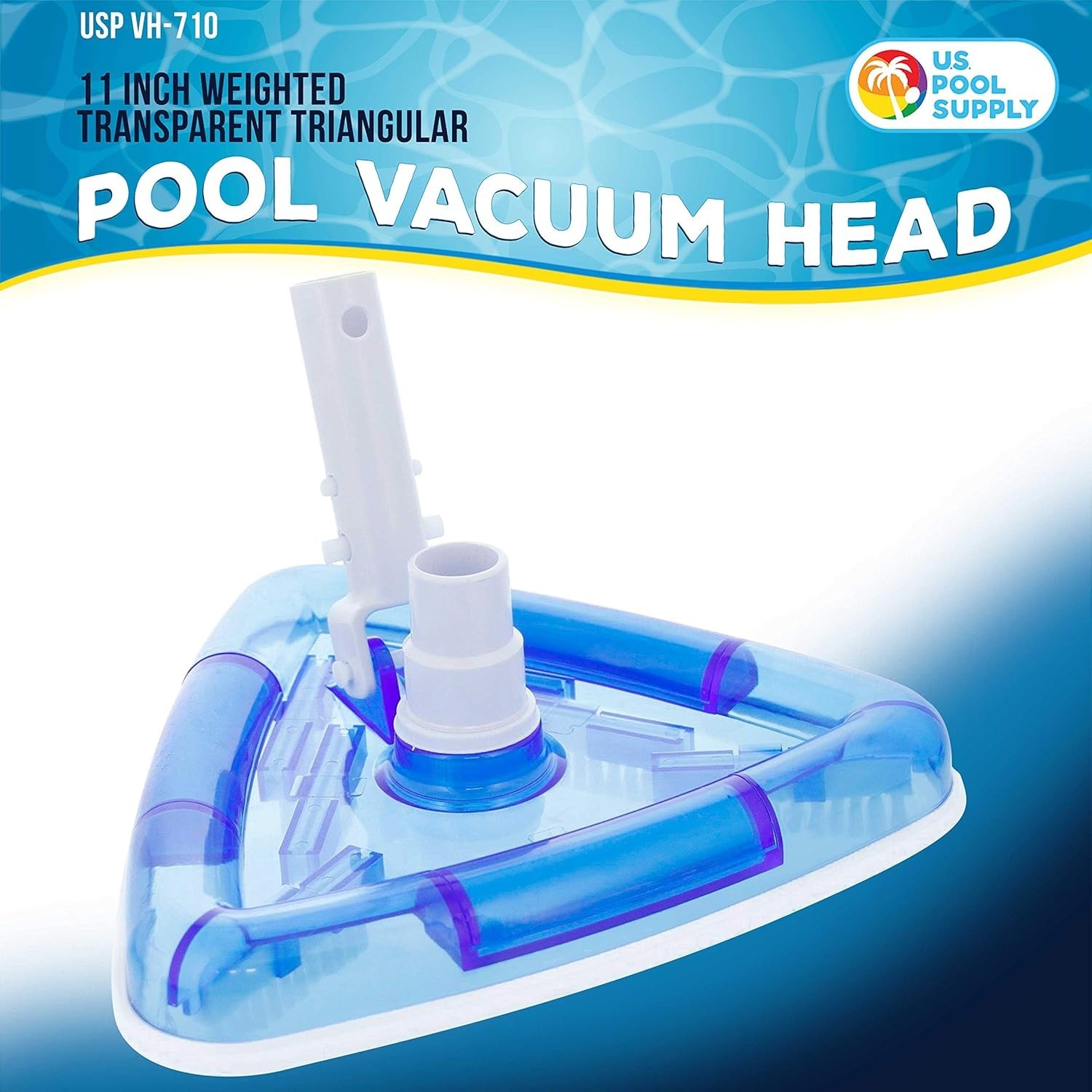 U.S. Pool Supply Weighted Transparent Triangular Pool Vacuum Head with Swivel... gallery