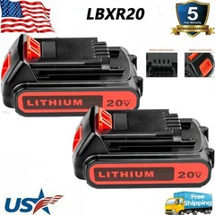 2 Pack Replacement for Black Decker 20V Lithium MAX Battery 20Volt Li-Ion