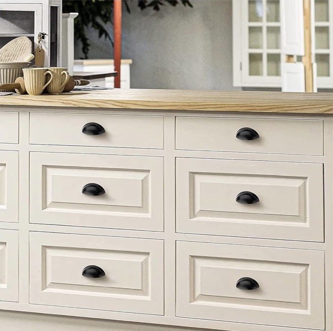 30 Pack Matte Black Cup Pulls 3 Inch Drawer Handles Kitchen Cabinet Hardware gallery