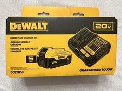 New Dewalt 20V Volt Max DCB205C (DCB205 Battery & DCB1104 Charger) NIB