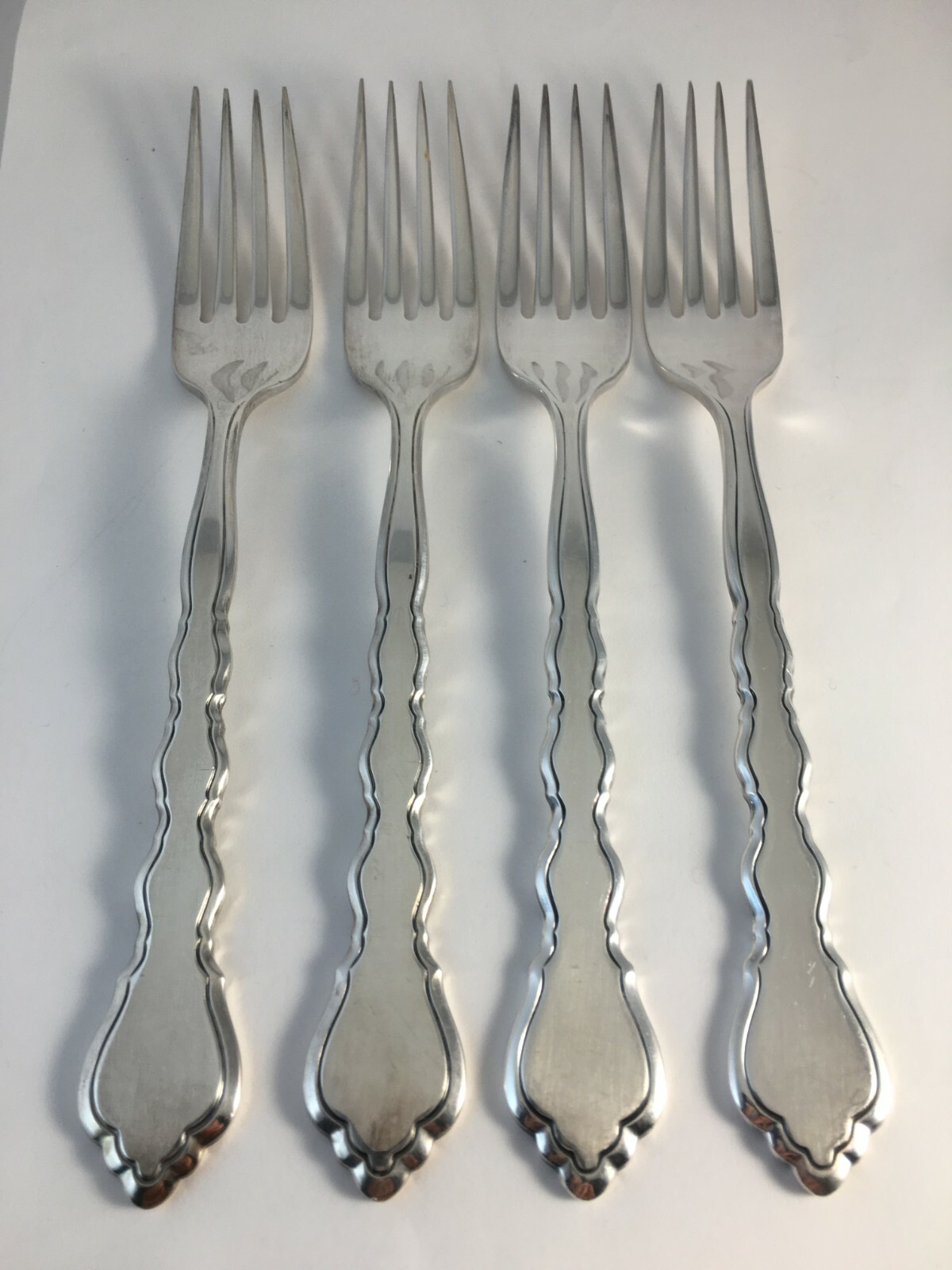 Oneida Community DUET Silverplate 4-Dinner Forks Silverware Flatware gallery