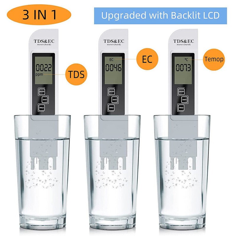 Digital Tester TDS EC PPM Meter Water Purity Hydroponics Water Quality Test Pen gallery