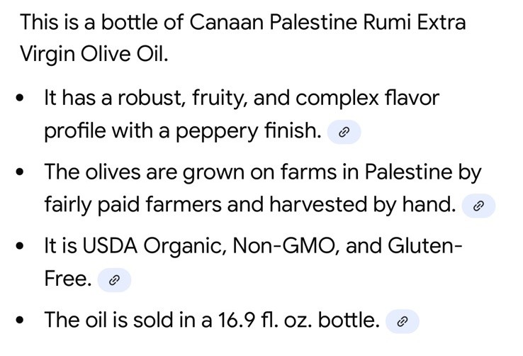 Ancient Rumi Olive Oil |2000+ Year Old Trees | Canaan Palestine | Organic 16.9oz gallery