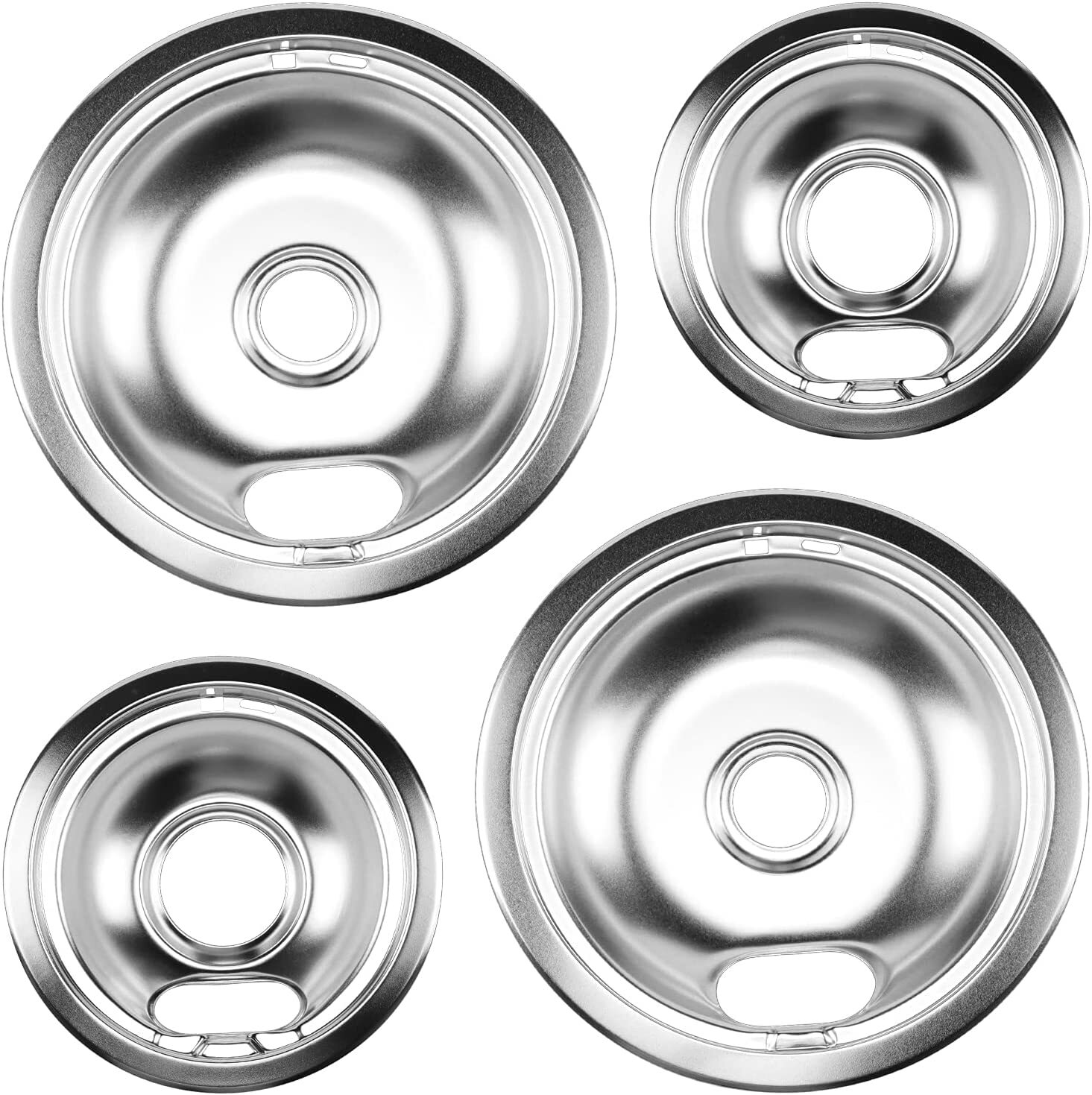 W10196406*2 & W10196405*2 Drip Bowl Set Compatible with Whirlpool Kenmore gallery