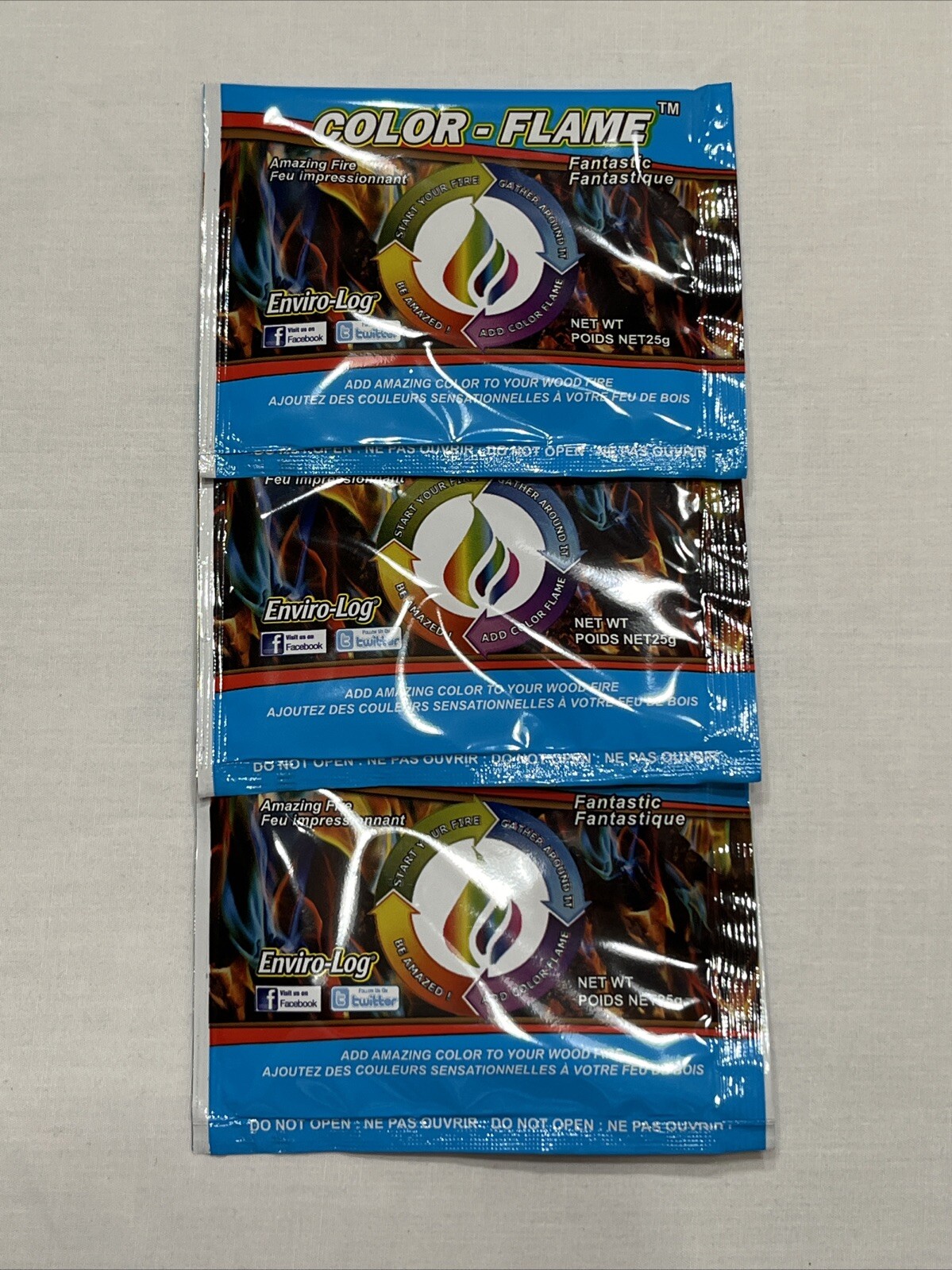 Enviro-Log Color-Flame 3 packets Add Amazing Color To Your Fire 🔥Free Shipping gallery