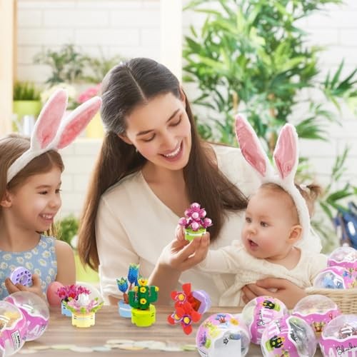 WODMAZ 12Pcs PreFilled Easter Eggs with Plant Building Blocks, Surprise Eggs gallery