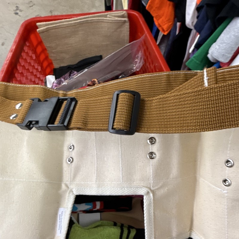 Tool Master Canvas Tool Belt Adjustable Quick Release Buckle Beige Brown gallery