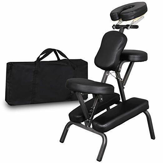 Portable Massage Chair Foldable Tattoo Therapy Chair PU Leather Pad Spa Salon gallery