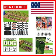 Upgraded Drip Irrigation Kit: Automatic Watering with 26ft Main Tube & 75ft Hose